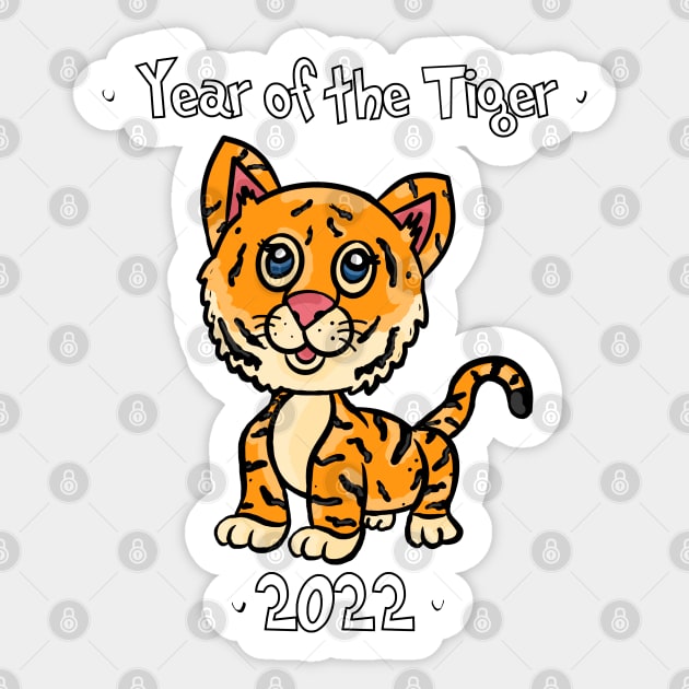 Year of the Tiger 2022 Sticker by RoserinArt